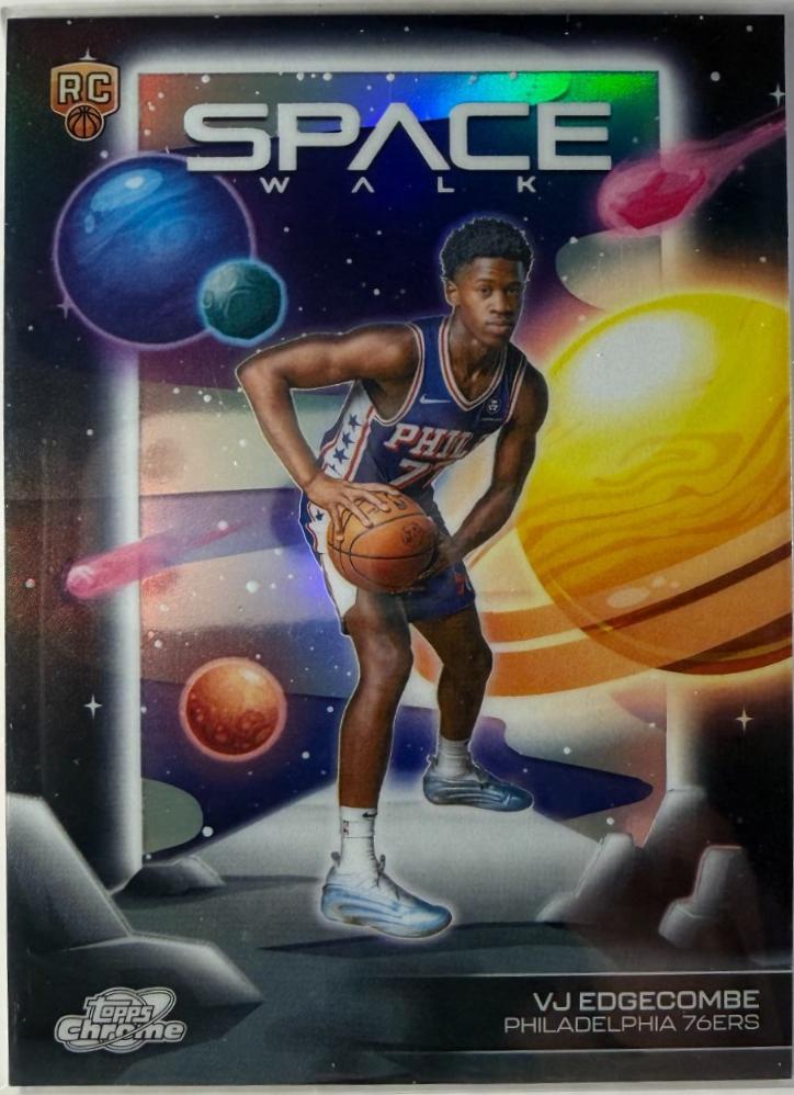 2025 Topps Cosmic Chrome Space Walk VJ Edgecombe [Refractor] #SW-14 card