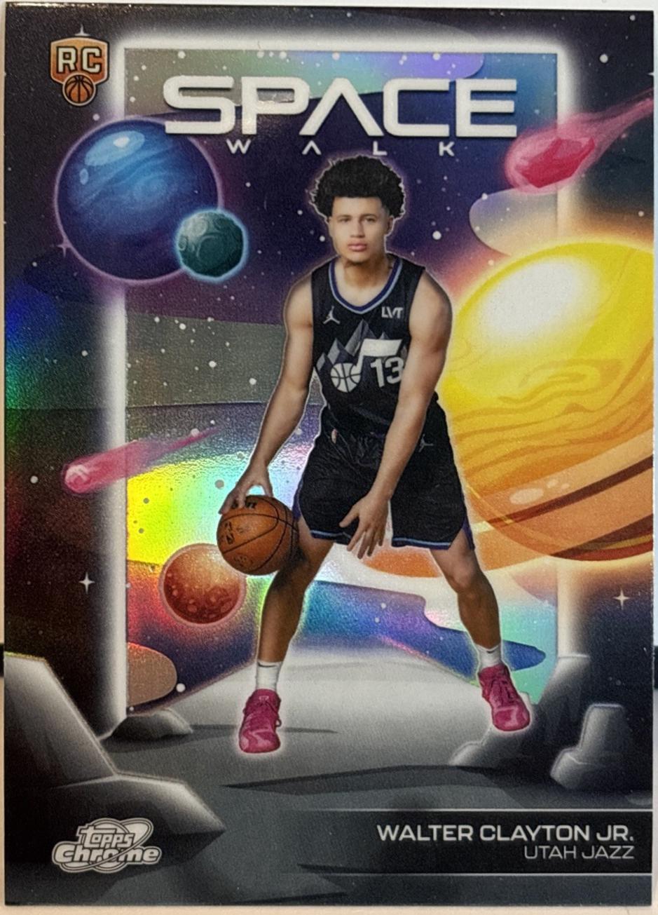 2025 Topps Cosmic Chrome Space Walk Walter Clayton Jr. [Refractor] #SW-10 card