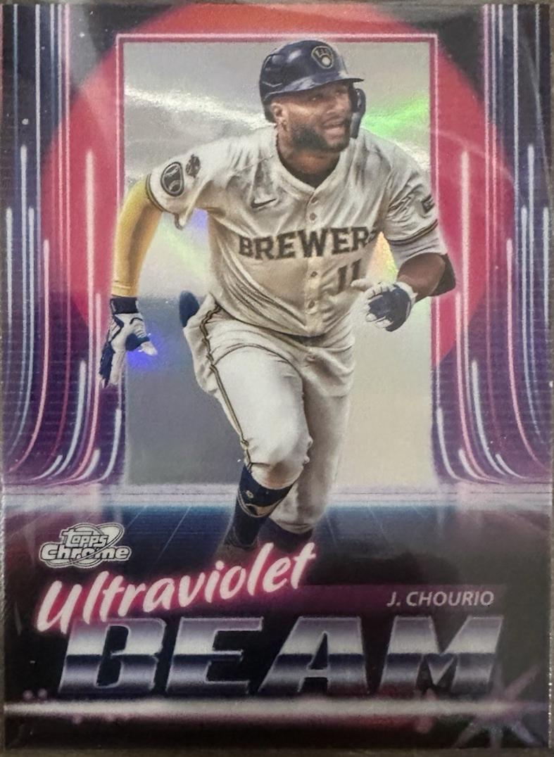 2025 Topps Cosmic Chrome Ultraviolet Beam Jackson Chourio #UB-18 card