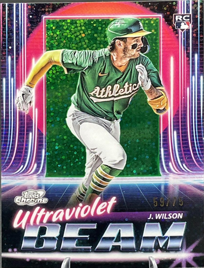 2025 Topps Cosmic Chrome Ultraviolet Beam Jacob Wilson [Green] #UB-9 card