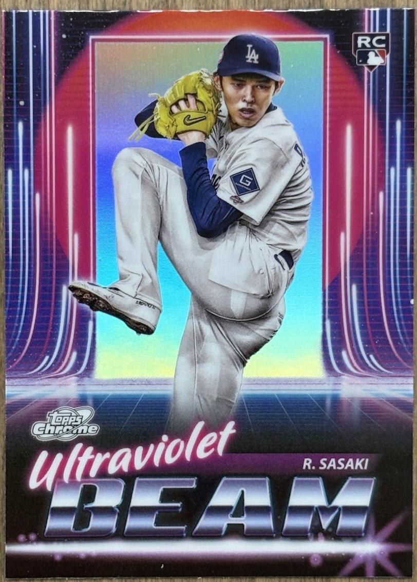 2025 Topps Cosmic Chrome Ultraviolet Beam Roki Sasaki #UB-6 card