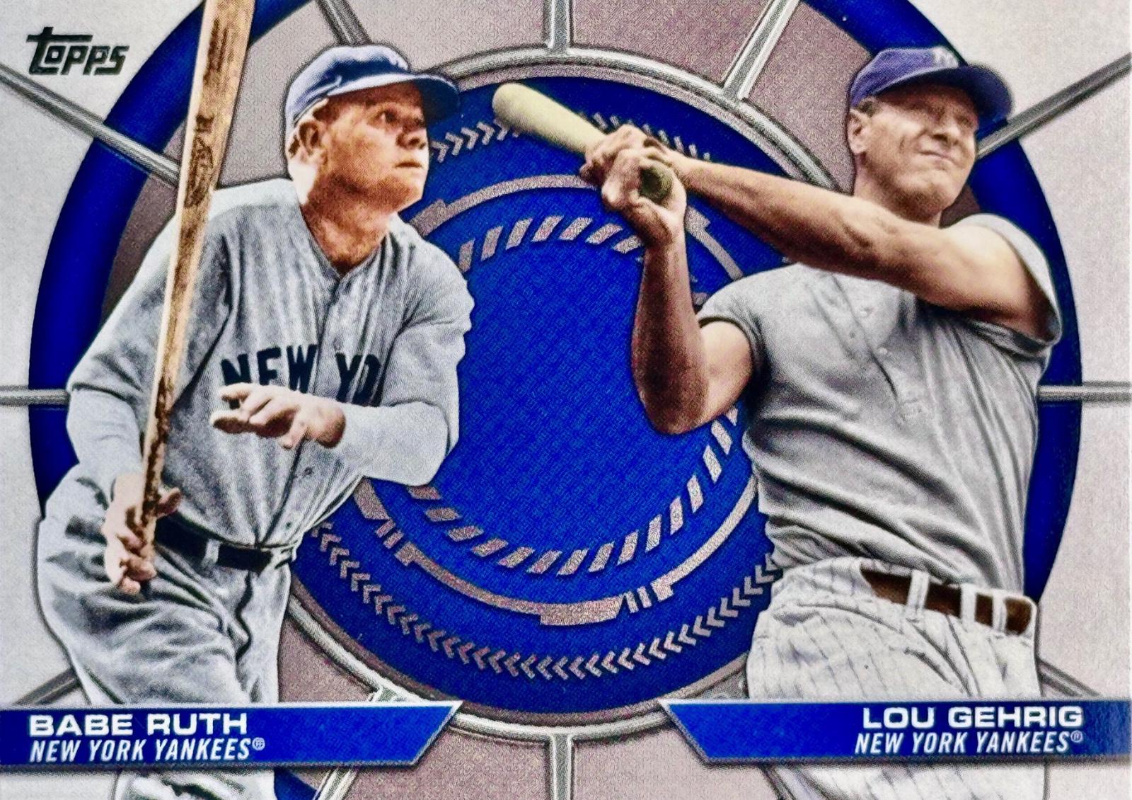 2025 Topps Dynamic Duo Babe Ruth / Lou Gehrig #DD-20 card