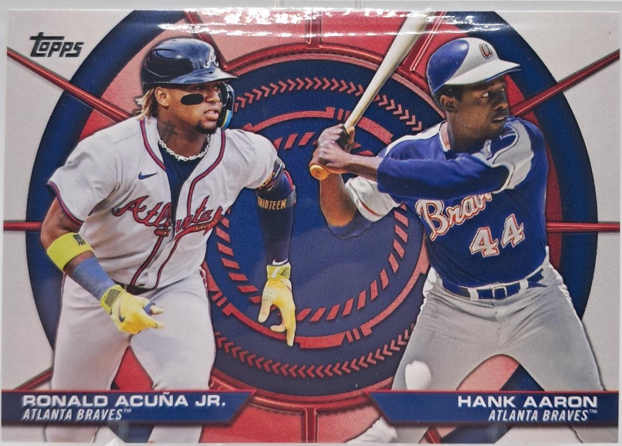 2025 Topps Dynamic Duo Hank Aaron / Ronald Acuna Jr. #DD-16 card