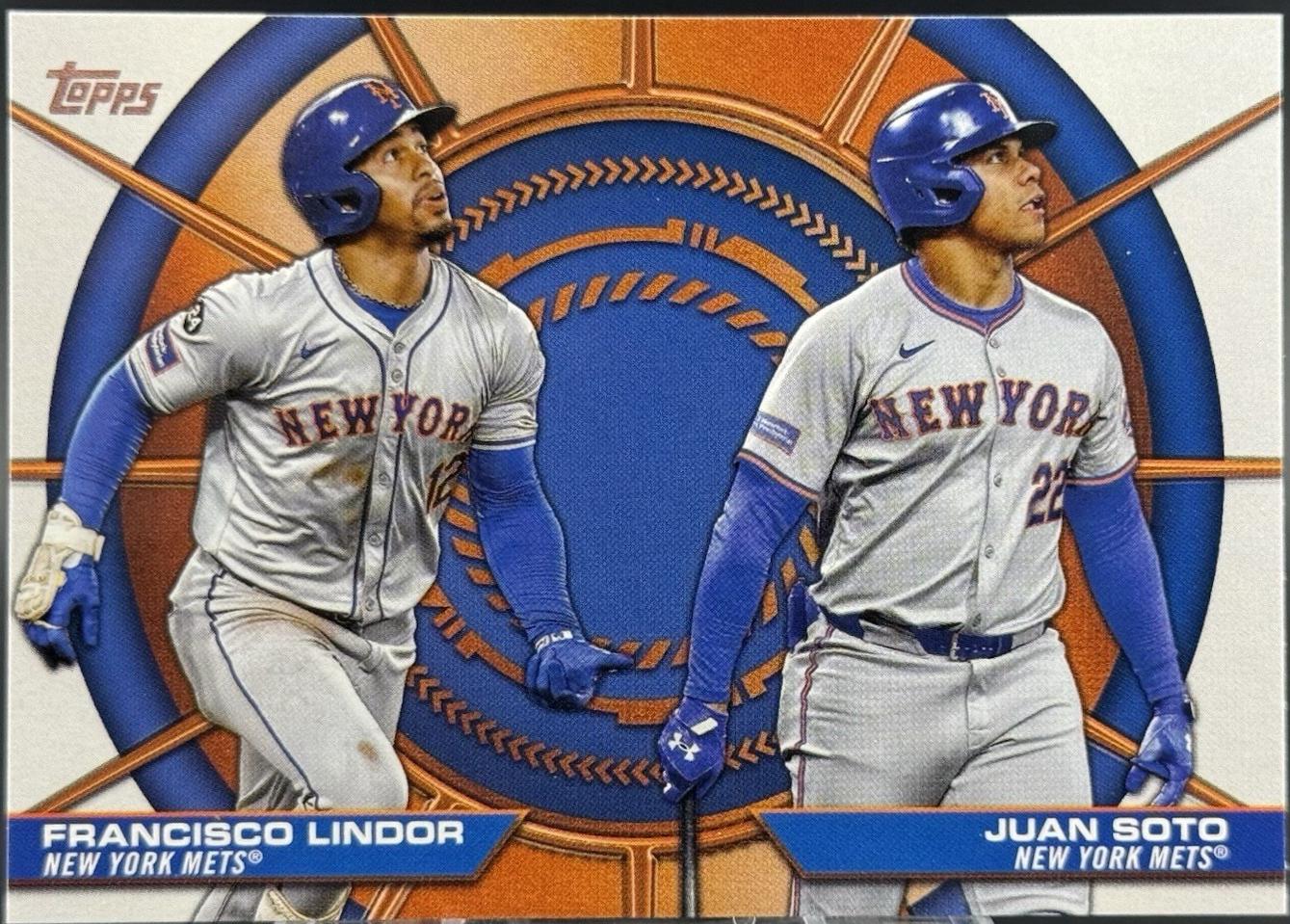 2025 Topps Dynamic Duo Juan Soto / Francisco Lindor #DD-3 card