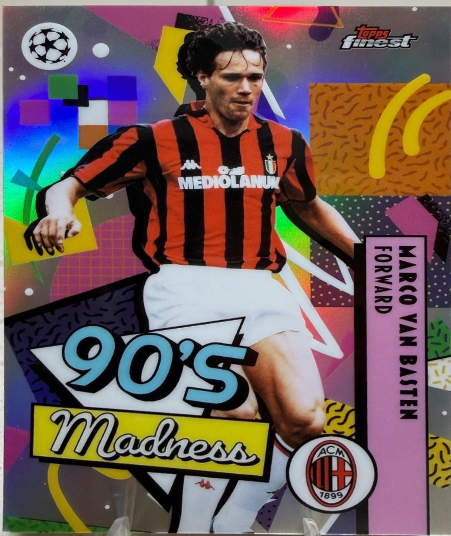 2025 Topps Finest UEFA ’90s Madness Marco van Basten #MAD-1 card