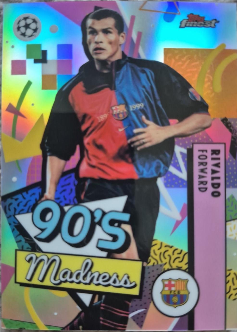 2025 Topps Finest UEFA ’90s Madness Rivaldo #MAD-5 card