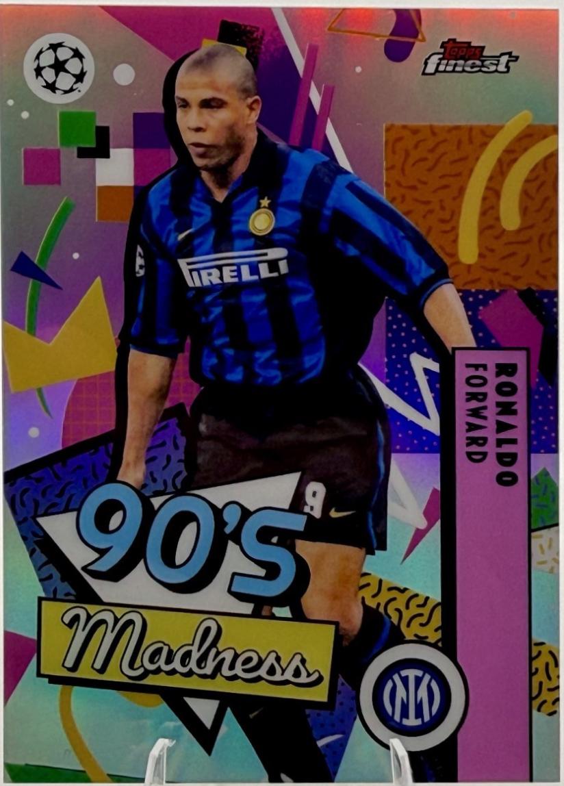 2025 Topps Finest UEFA ’90s Madness Ronaldo #MAD-9 card