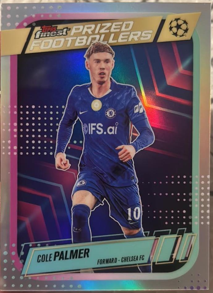 2025 Topps Finest UEFA Prized Footballers Cole Palmer #PF-19 card