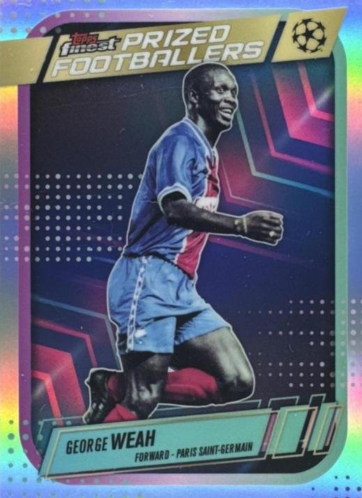2025 Topps Finest UEFA Prized Footballers George Weah #PF-1 card