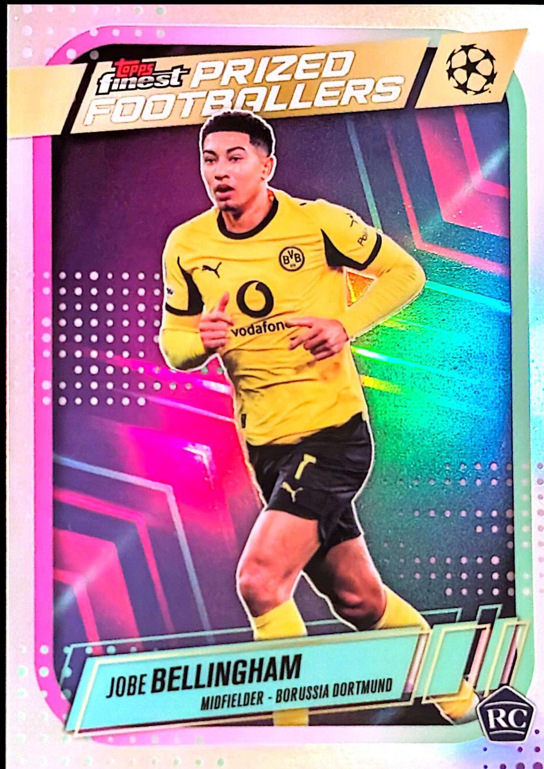 2025 Topps Finest UEFA Prized Footballers Jobe Bellingham #PF-15 card