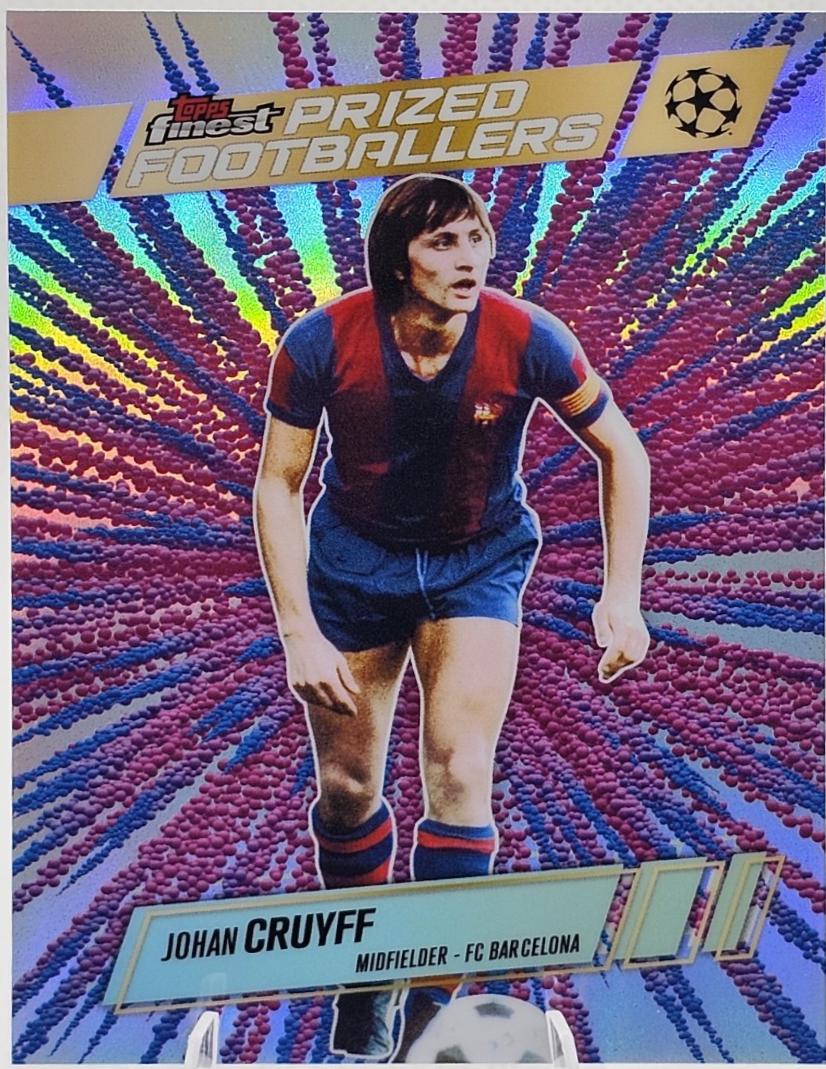 2025 Topps Finest UEFA Prized Footballers Johan Cruyff [Fusion Variation] #PFF-5 card