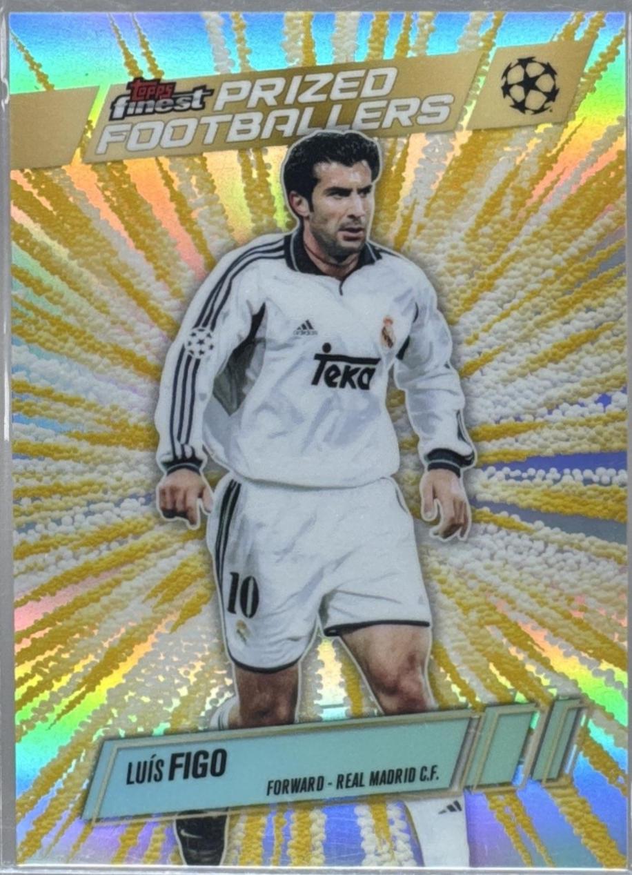 2025 Topps Finest UEFA Prized Footballers Luis Figo [Fusion Variation] #PFF-7 card