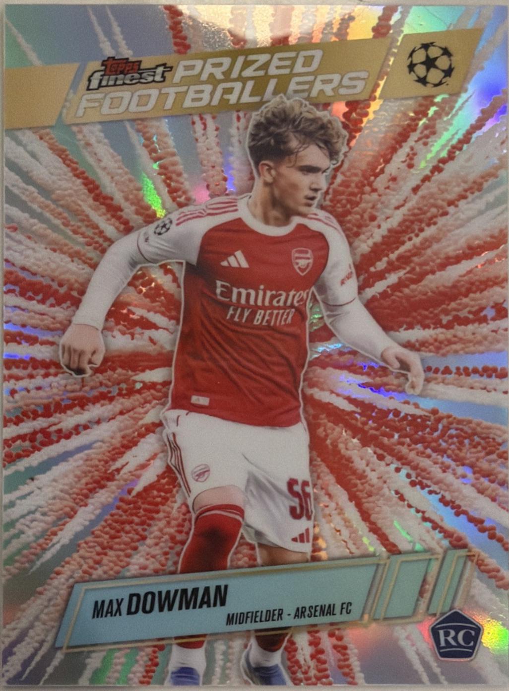 2025 Topps Finest UEFA Prized Footballers Max Dowman [Fusion Variation] #PFF-10 card