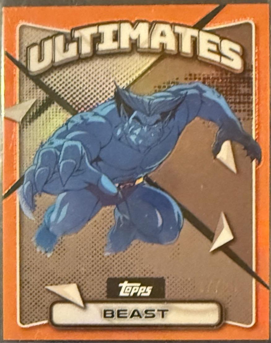 2025 Topps Finest X-Men '97 Beast [Orange Refractor] #58 card