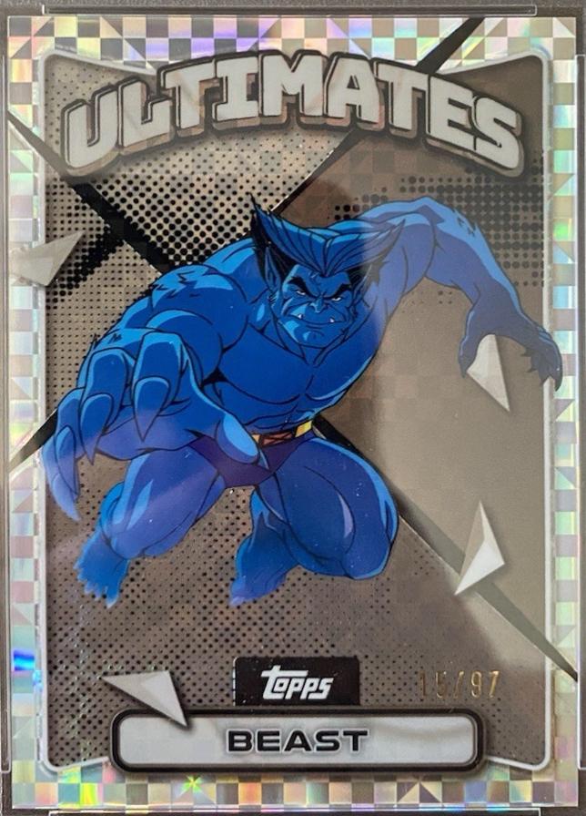 2025 Topps Finest X-Men '97 Beast [X-Fractor] #58 card