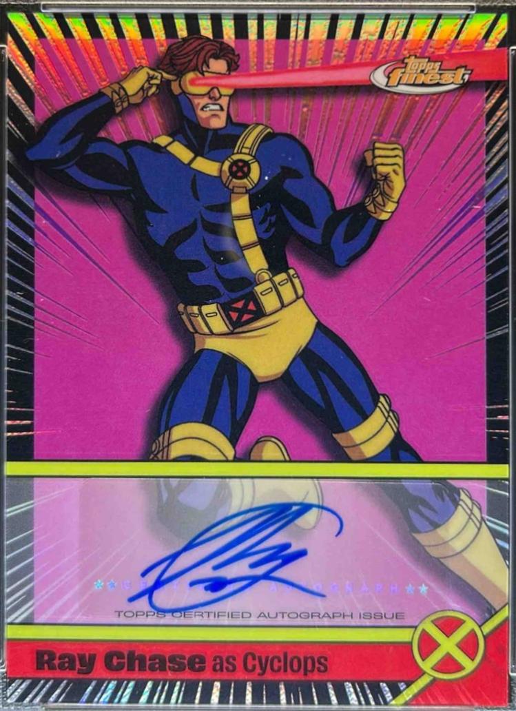 2025 Topps Finest X-Men '97 Voice Actor Autograph Variation Cyclops [X-Fractor] #VA-RC card