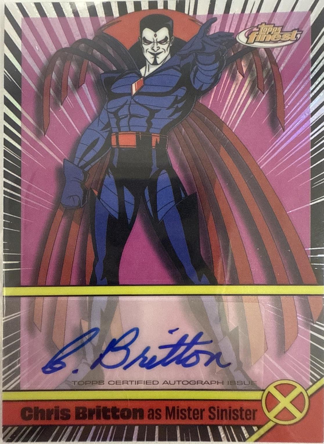 2025 Topps Finest X-Men '97 Voice Actor Autograph Variation Mister Sinister #VA-CB card