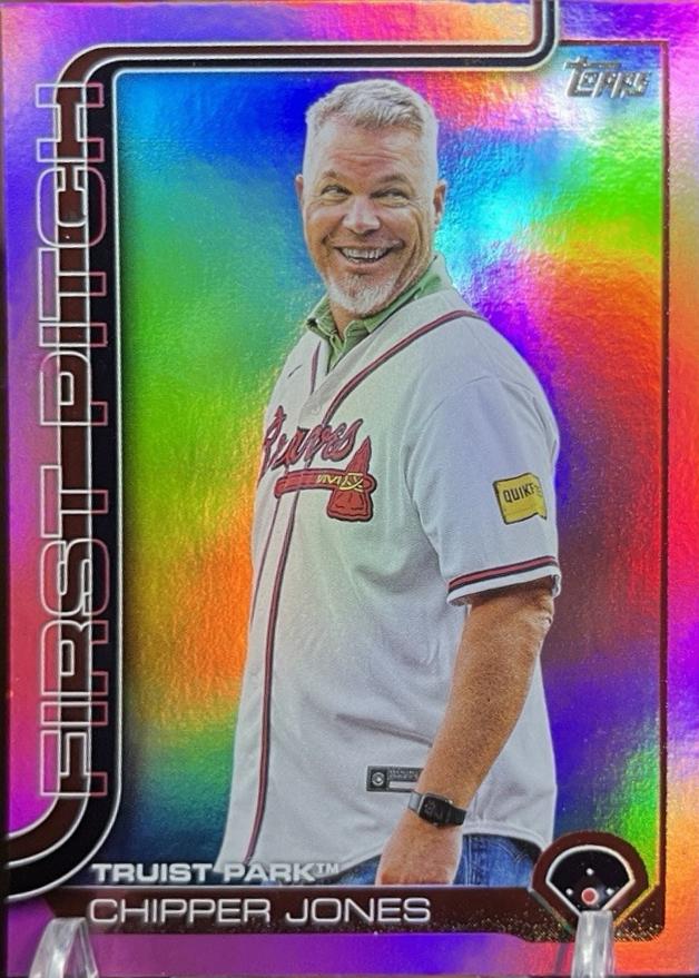 2025 Topps First Pitch Chipper Jones [Pink] #FP-7 card
