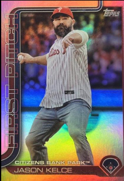 2025 Topps First Pitch Jason Kelce [Pink] #FP-1 card