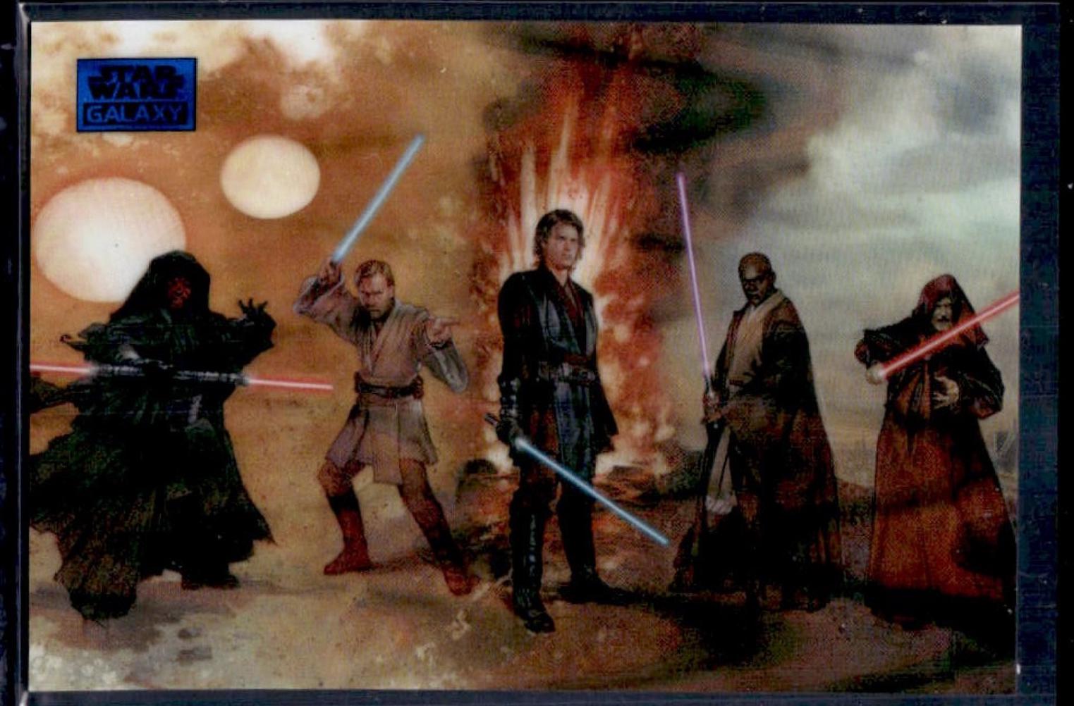 2025 Topps Galaxy Chrome Fall of the Jedi [Blue Ray Wave Refractor] #68 card
