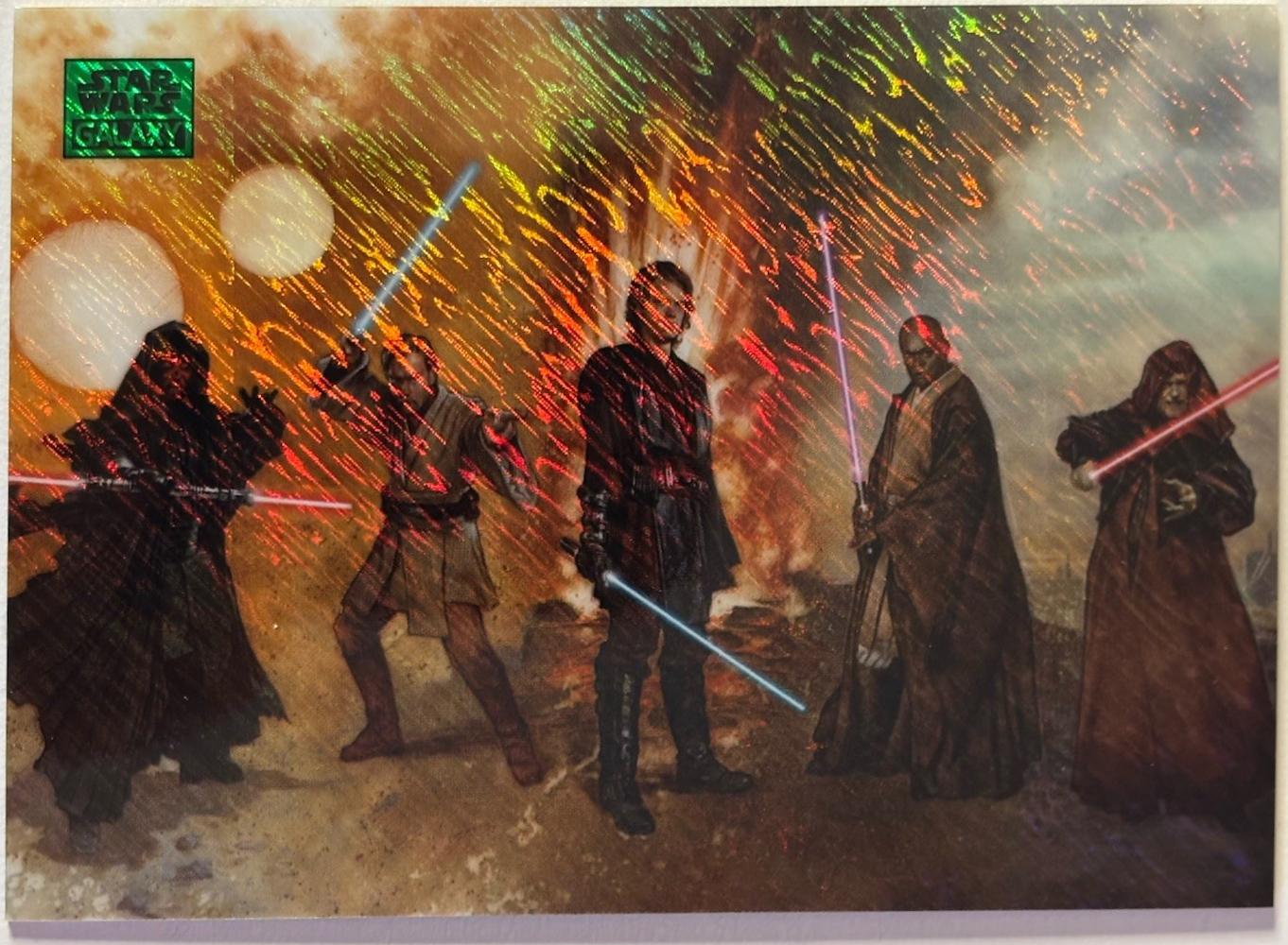 2025 Topps Galaxy Chrome Fall of the Jedi [Green Shimmer Refractor] #68 card