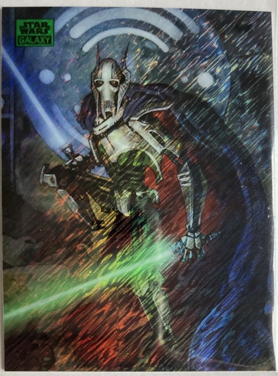 2025 Topps Galaxy Chrome General Grievous [Green Shimmer Refractor] #12 card