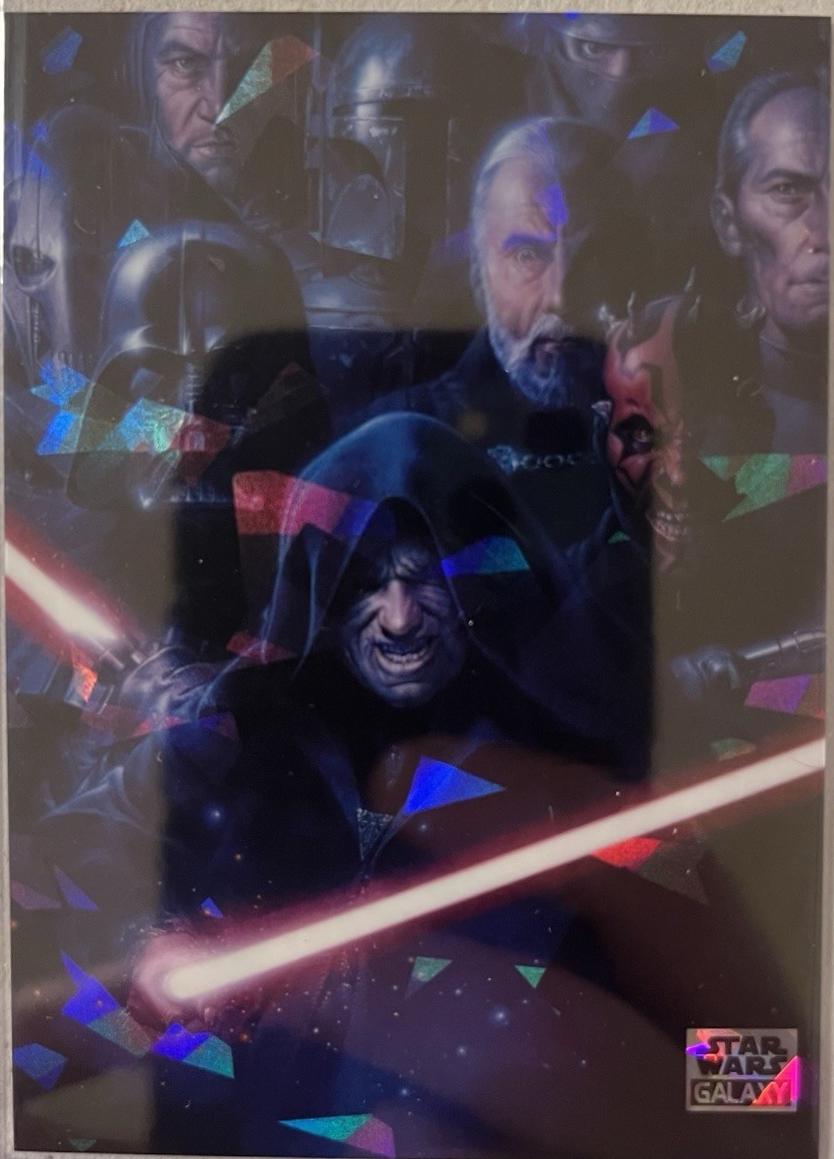 2025 Topps Galaxy Chrome Shadow of Evil [Atomic Refractor] #95 card