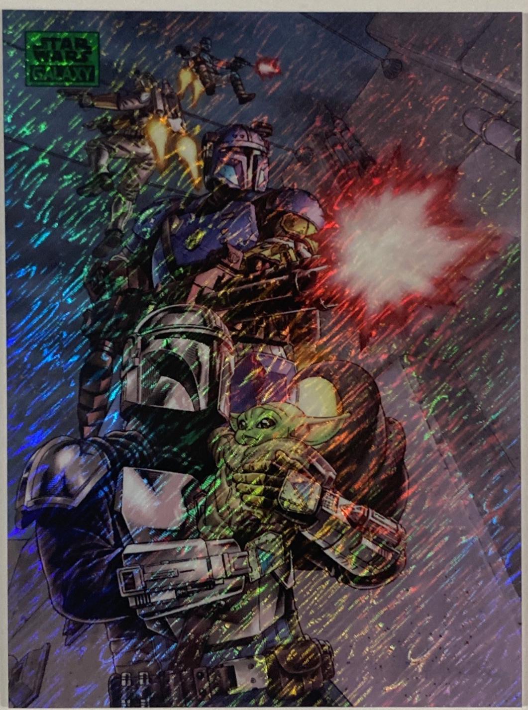 2025 Topps Galaxy Chrome The Mandalorian [Green Shimmer Refractor] #39 card