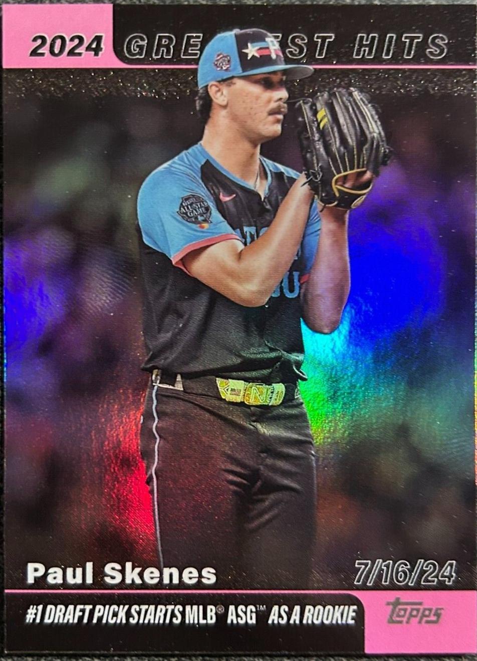 2025 Topps Greatest Hits Paul Skenes [Pink Foil] #GH-24 card