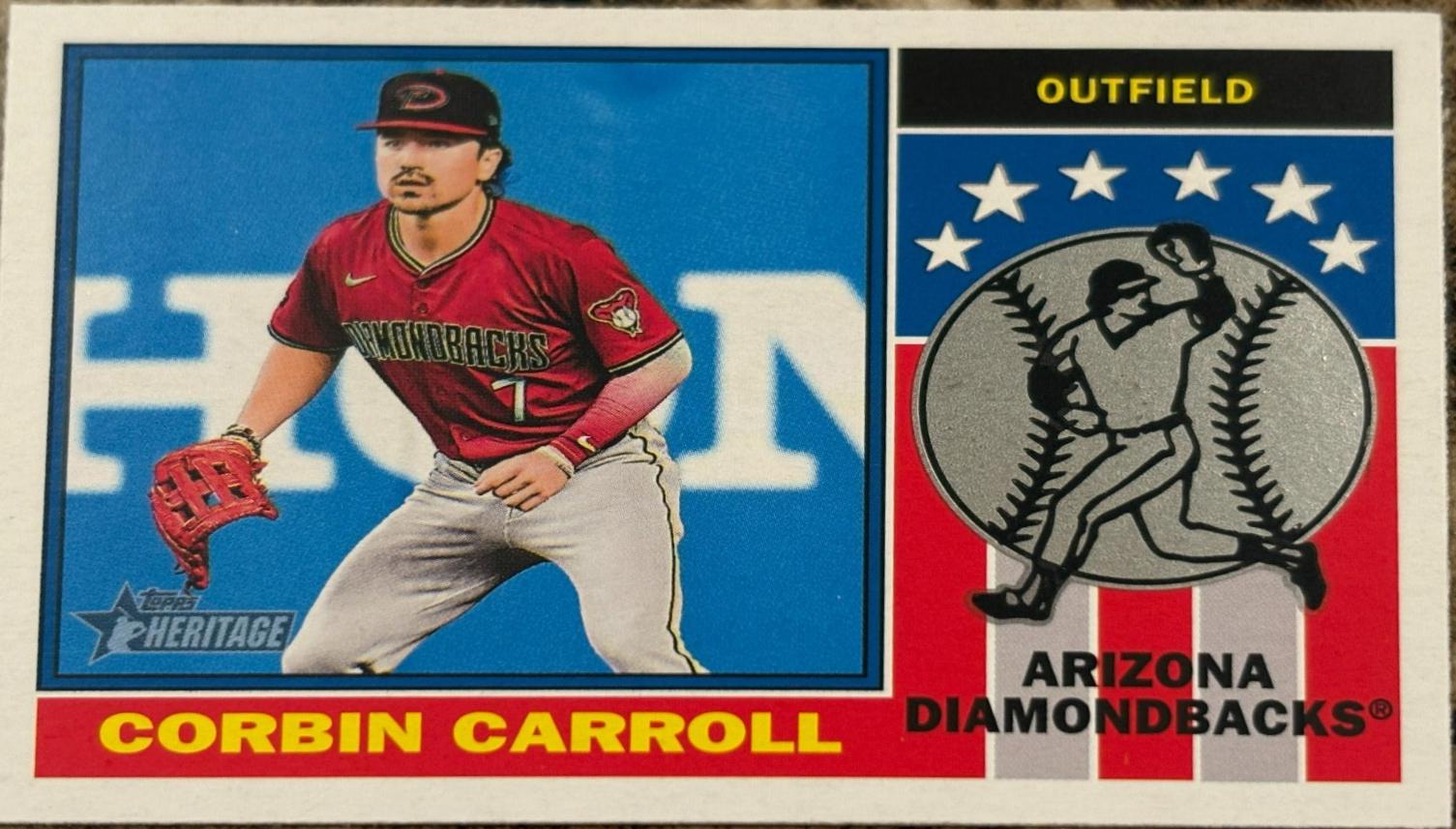 2025 Topps Heritage 1976 Player Icon Corbin Carroll #76PI-10 card