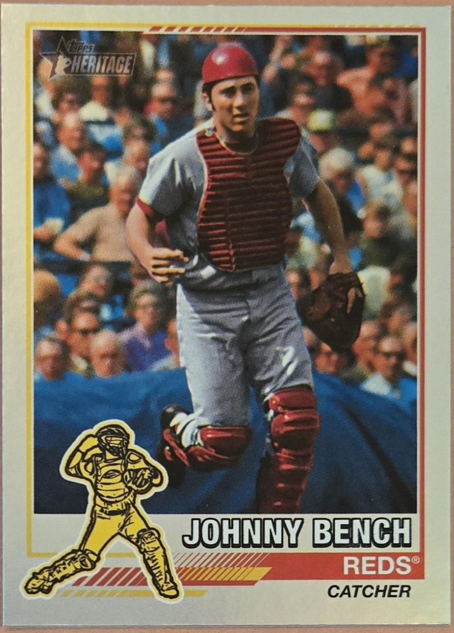 2025 Topps Heritage 1976 Redefined Johnny Bench [Holographic] #76R-3 card