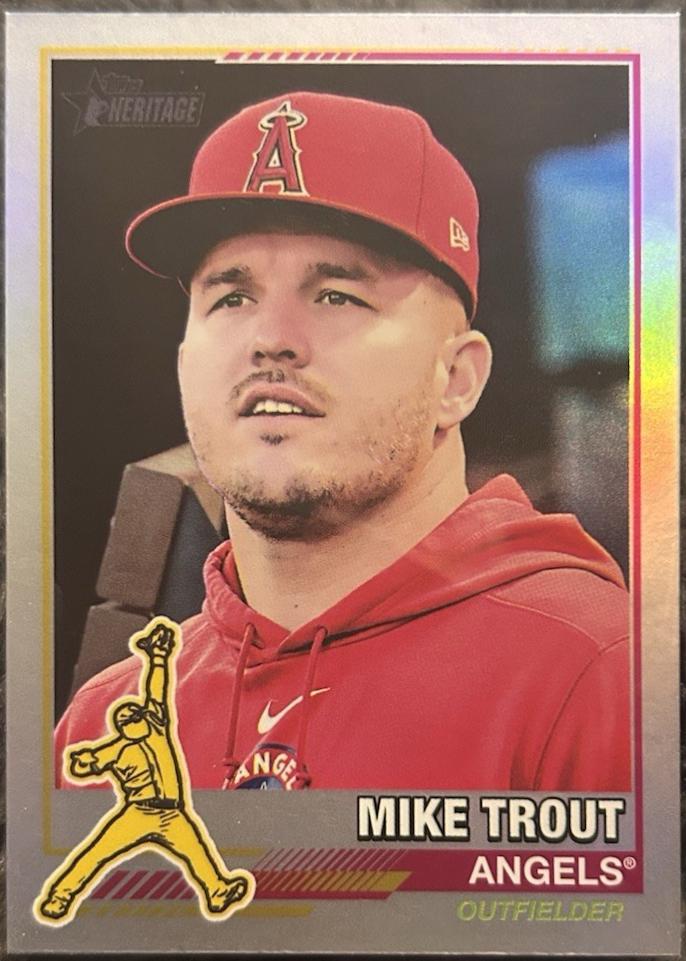 2025 Topps Heritage 1976 Redefined Mike Trout [Holographic] #76R-15 card
