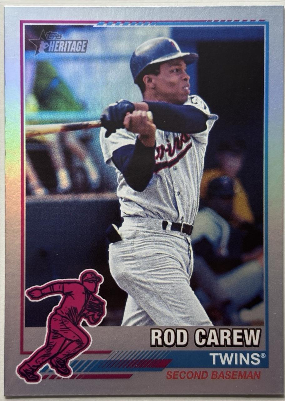 2025 Topps Heritage 1976 Redefined Rod Carew [Holographic] #76R-9 card