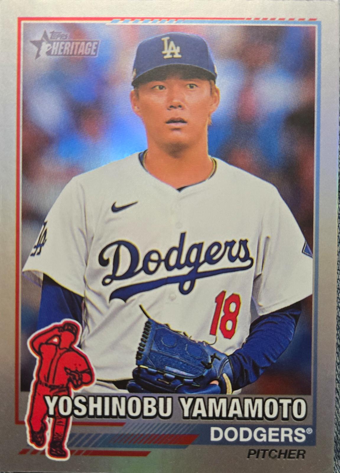 2025 Topps Heritage 1976 Redefined Yoshinobu Yamamoto [Holographic] #76R-23 card