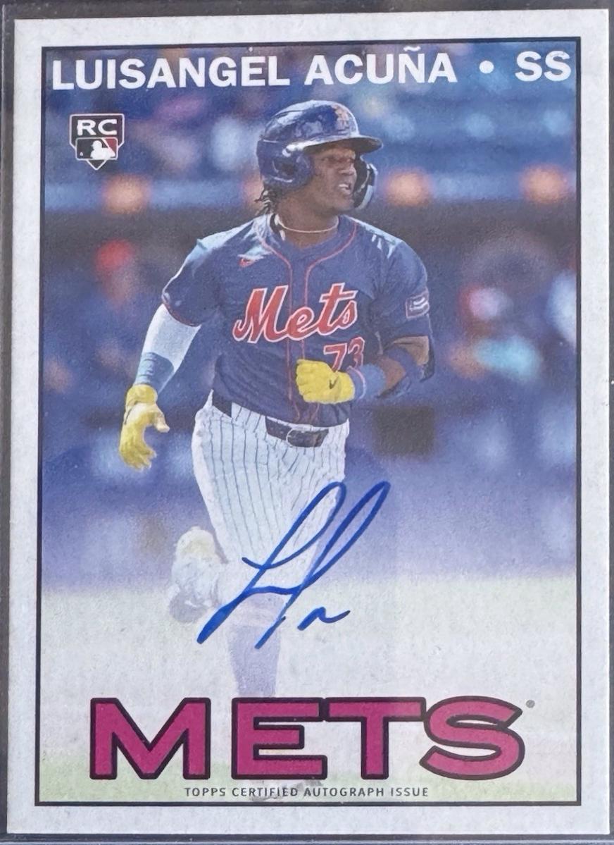 2025 Topps Heritage 25th Anniversary Autograph Luisangel Acuna #H25A-LA card