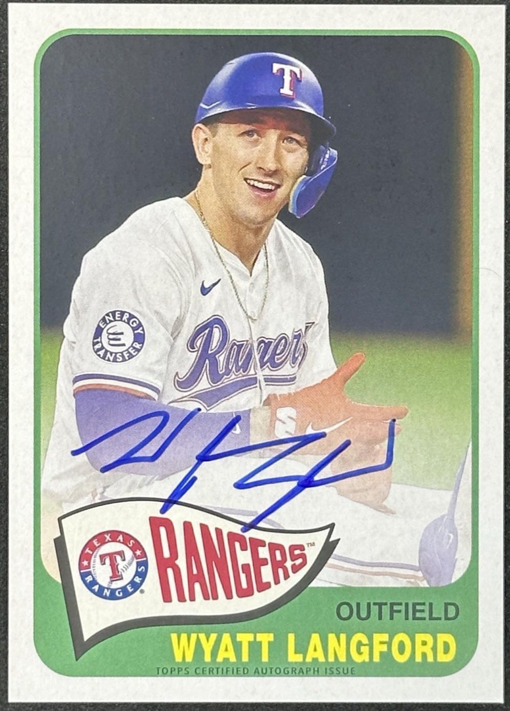 2025 Topps Heritage 25th Anniversary Autograph Wyatt Langford #H25A-WL card