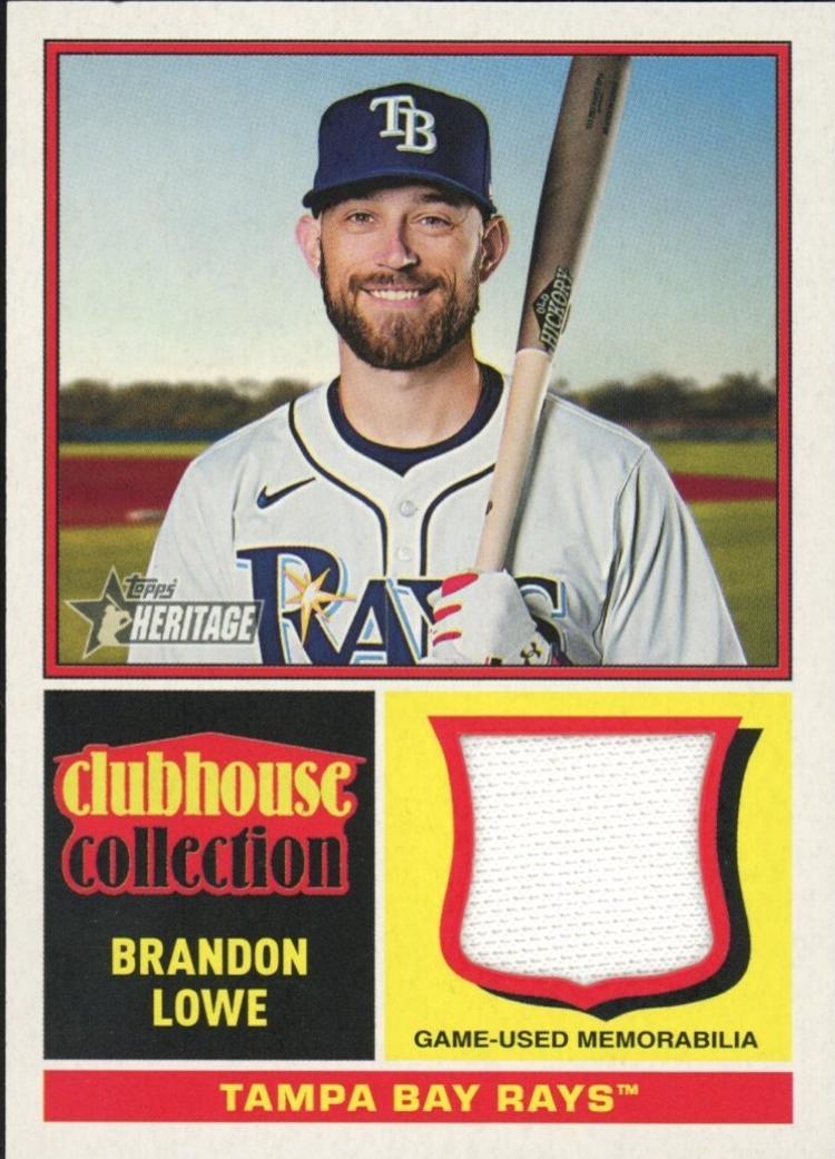 2025 Topps Heritage Clubhouse Collection Relic Brandon Lowe #CCR-BL card