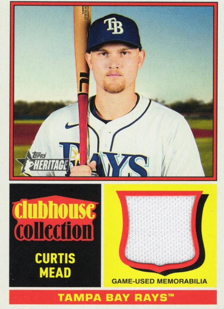 2025 Topps Heritage Clubhouse Collection Relic Curtis Mead #CCR-CM card