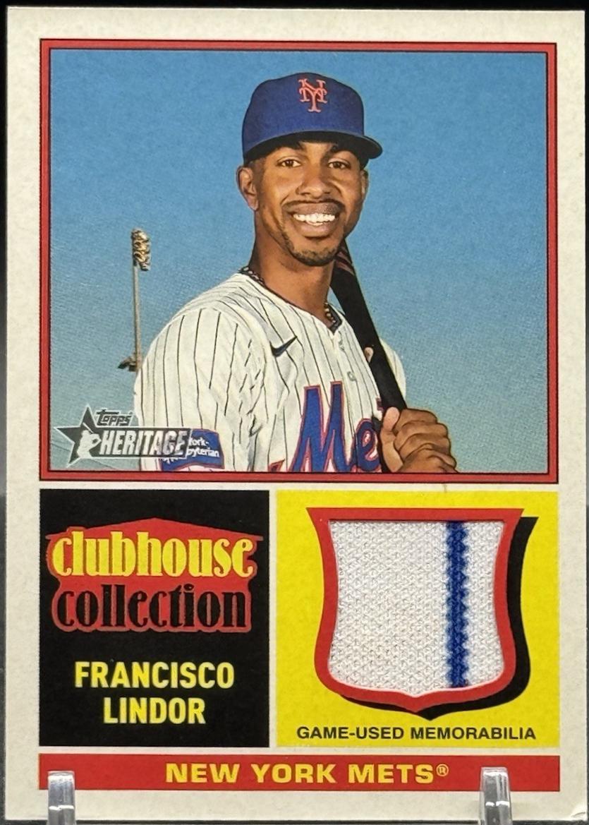 2025 Topps Heritage Clubhouse Collection Relic Francisco Lindor #CCR-FL card