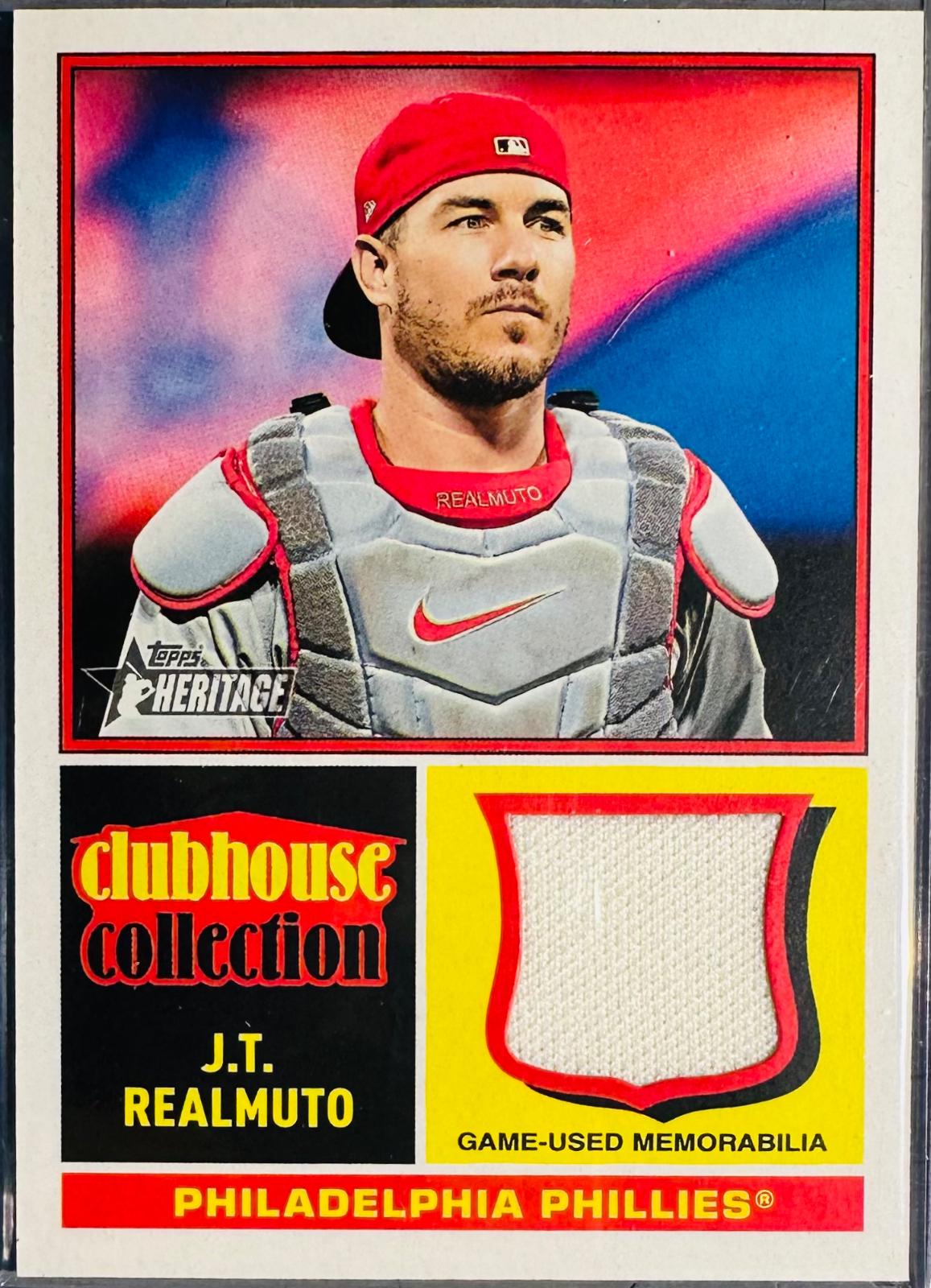 2025 Topps Heritage Clubhouse Collection Relic J.t. Realmuto #CCR-JRE card