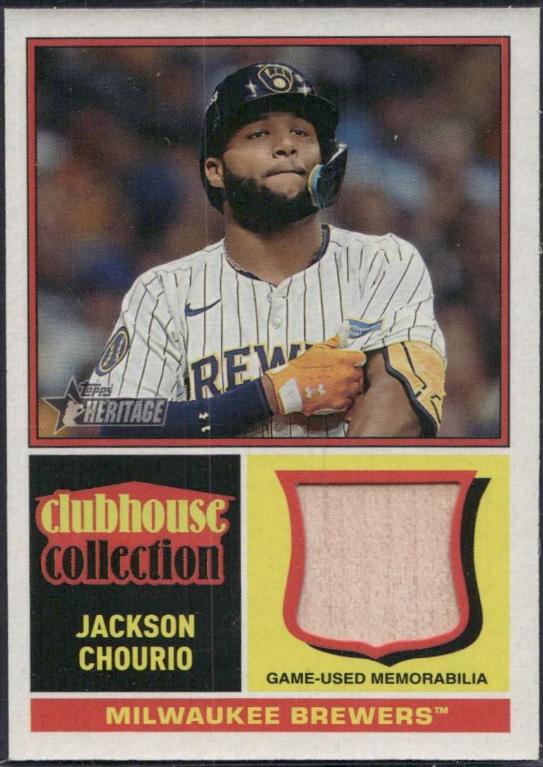 2025 Topps Heritage Clubhouse Collection Relic Jackson Chourio #CCR-JC card