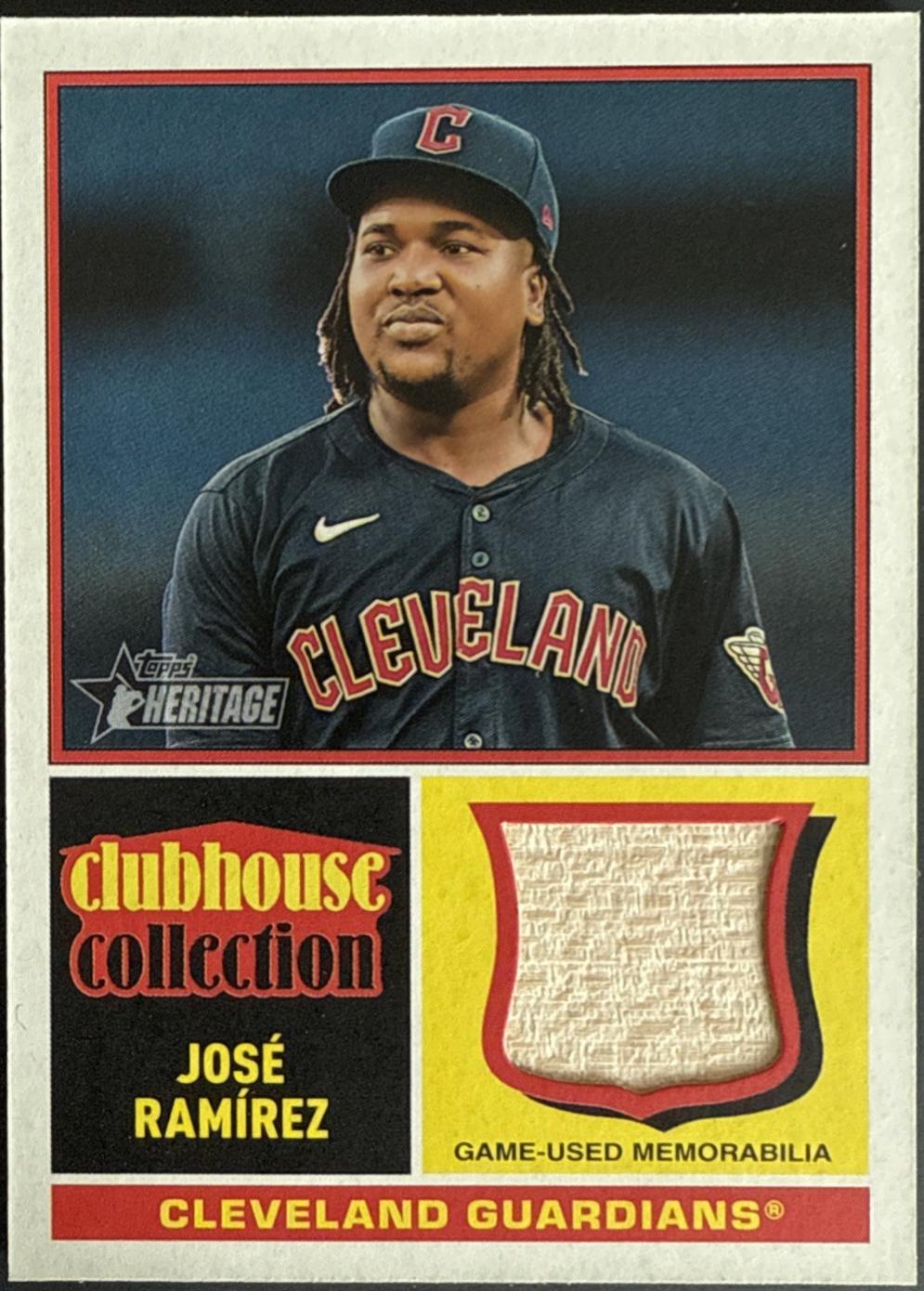 2025 Topps Heritage Clubhouse Collection Relic Jose Ramirez #CCR-JRA card