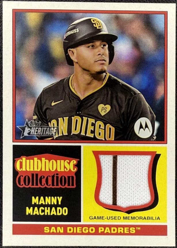 2025 Topps Heritage Clubhouse Collection Relic Manny Machado #CCR-MM card