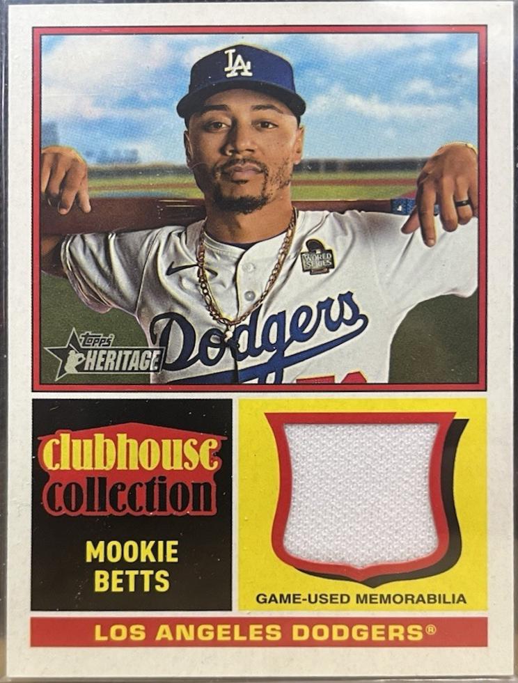 2025 Topps Heritage Clubhouse Collection Relic Mookie Betts #CCR-MB card