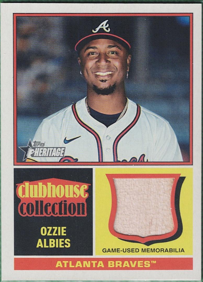 2025 Topps Heritage Clubhouse Collection Relic Ozzie Albies #CCR-OA card