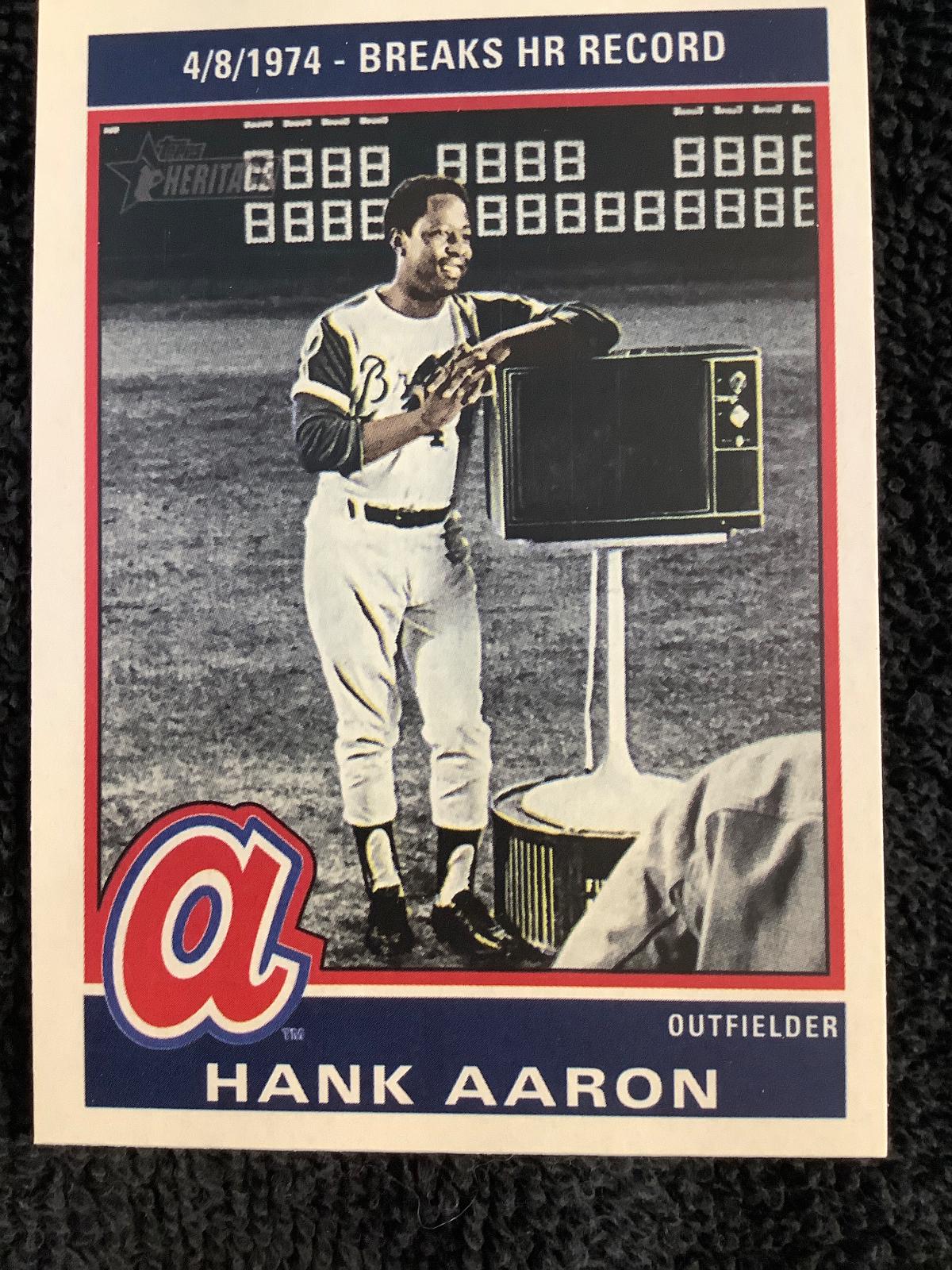 2025 Topps Heritage High Number 1976 Retires Hank Aaron #76R-3 card