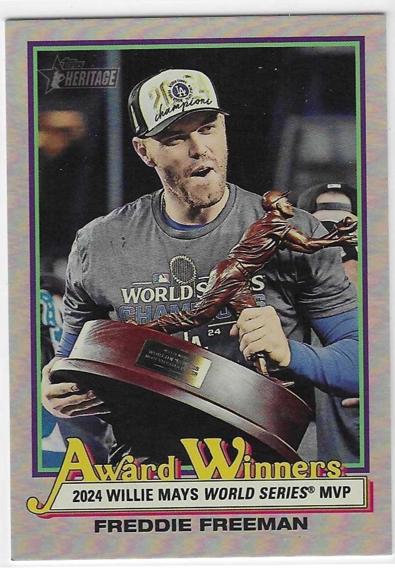 2025 Topps Heritage High Number Award Winners Freddie Freeman #AW-9 card