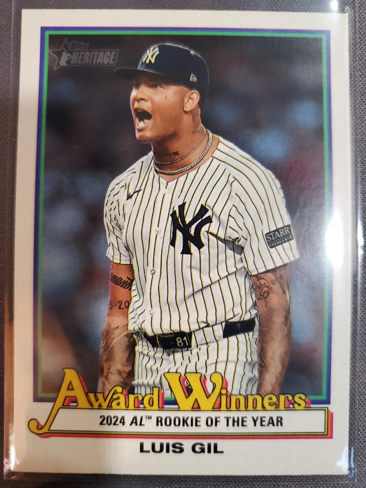 2025 Topps Heritage High Number Award Winners Luis Gil #AW-3 card