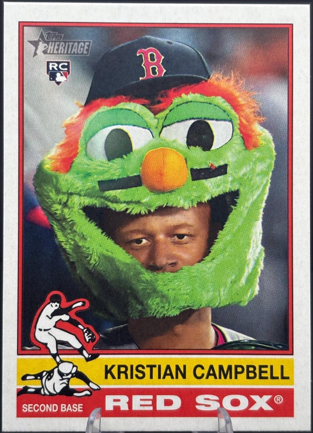 2025 Topps Heritage High Number Kristian Campbell [Image Variation] #725 card