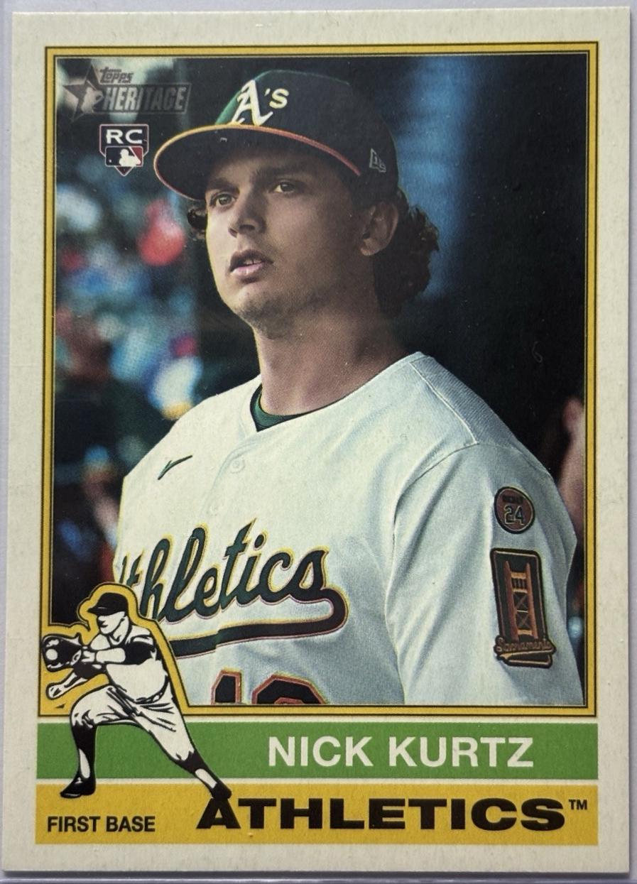 2025 Topps Heritage High Number Nick Kurtz [Alternate Cartoon Variation] #706 card
